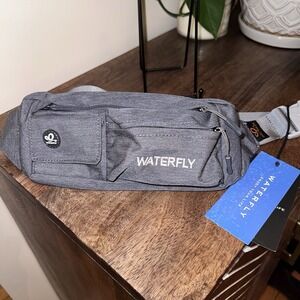 New WATERFLY Small Waist Bag Fanny Pack Water‎ Resistant Slim Grey Unisex
